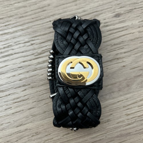 Gucci bracelet tressé cuir - gucci,