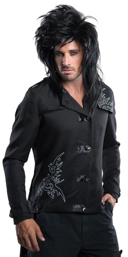 Adult black messy rock star - adult,