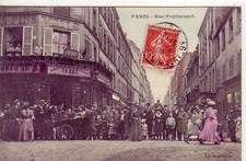 CPA PARIS 11 Rue Popincourt Marchande 4Saisons Quartier Roquette St Ambroise1908