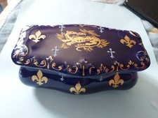 Ancienne Boite Choisy Le Roy Bleu De Four Salamandre Et Fleurs De Lys 