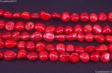 Perles d'entretoise lâches pépite de corail naturel rouge fabrication de...