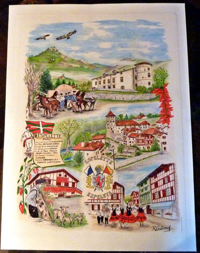 Affiche entoilee espelette - affiche,