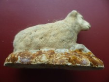 Santon de NOËL type DEVINEAU : mouton couché - taille 4 (6 cm  long - h: 4 cm) 