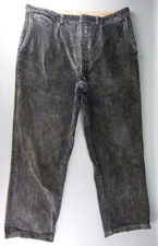Pantalon de travail en velours côtelé noir, vieux métiers, taille 38.