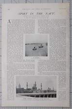 1901 Imprimer Sport Dans La Marine Vice-Amiral Sir William Kennedy Guppah Bateau