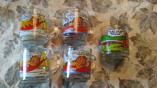 Vintage garfield glass - glass, cup
