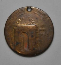 ALSACE-LORRAINE - 1870/1914 jeton croix de fer Arc Triomphe et Tour Eiffel