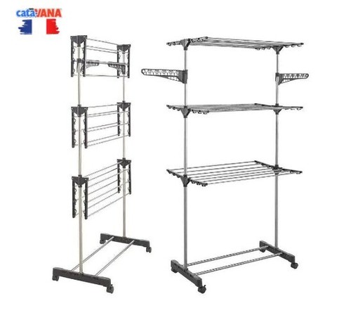 Etendoir linge sur roulettes - etendoir,