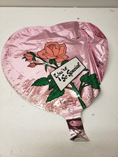 Vintage 1984 Pink Rose Heart