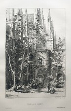 GRAVURE ROUEN Tour aux clercs