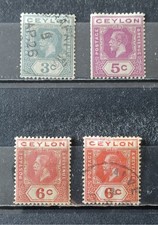 CEYLAN 1921-28- lot 4 timbres