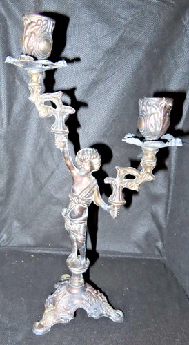 Ancien bougeoir double - ancien,