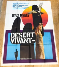 DESERT VIVANT Affiche cinéma 120x160 WALT DISNEY, JAMES ALGAR - DOCUMENTAIRE