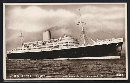 Carte postale paquebot - , rms