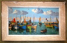 HUILE SUR TOILE PORT DE SAINT