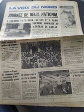 Lot 19 Journaux décès Général de Gaulle 11/ 70 France Soir Détective Paris Jour 