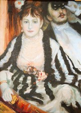 Copie d'Aguste Renoir, huile peinte  à la main "La Loge" 31 x 42 cm