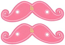 Shwings Accessoires De Chaussure : Awareness Bébé Rose Moustache