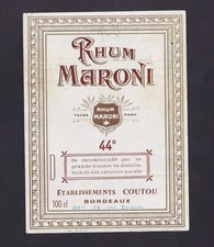 Ancienne étiquette   Alcool