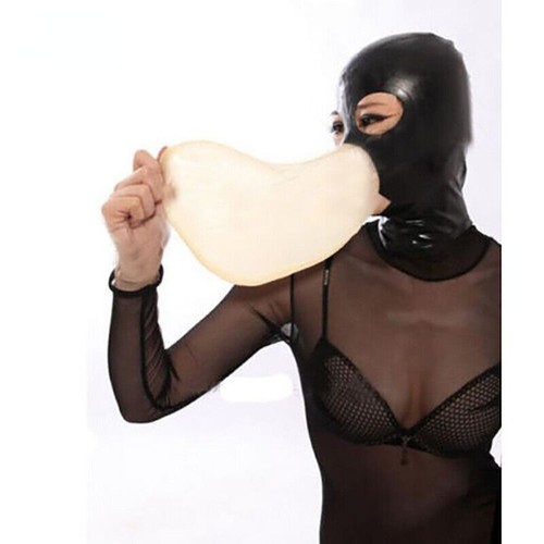 Unisex latex hood mask with - latex,