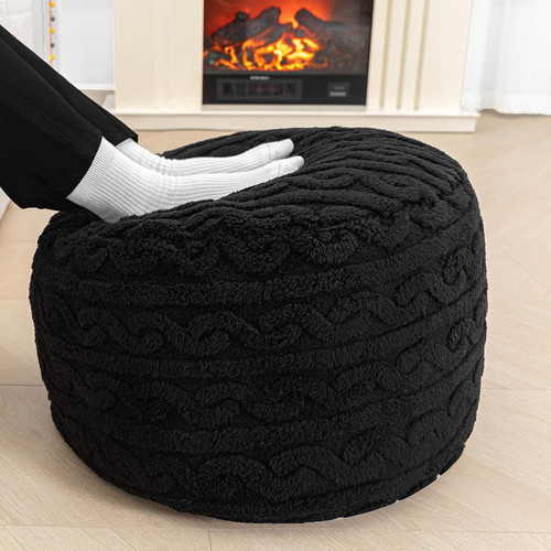 Asuprui round pouf ottoman - asuprui,