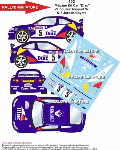 Decals ref 0102 - 0102, renault