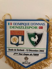 ANCIEN FANION OLYMPIQUES LYONNAIS COUPE UEFA 2002