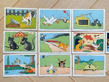 Lot de 10 CHROMOS Images BENJAMIN RABIER  Bon Point - Animaux Tortue Chat Souris