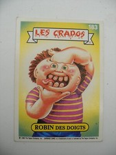 album PANINI MERLIN Les CRADOS Vignette Immage FRANCE Garbage Pail Kids N°183