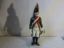 Figurine Porcelaine Capodimonte Soldat, Dragon  1804-1815 signé CAPO DI MONTE