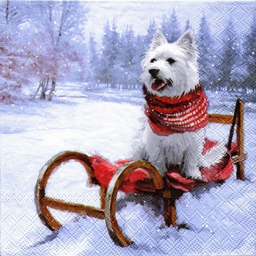 Serviettes papier chien - en,