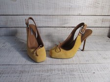 escarpins uterque daim moutarde  et cuir camel 36