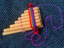 7" wood PAN FLUTE 13-Pipe Cane