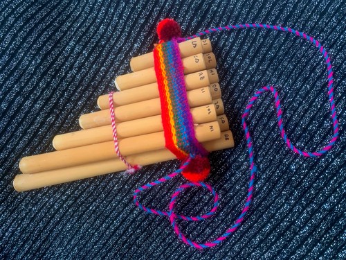 Wood pan flute - wood, cane