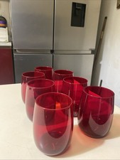 7 verres en cristal soufflé