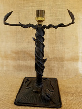 Art déco pied de lampe fer