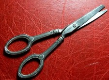 Ancien rare ciseaux de tailleur argent et fer par NOGENT