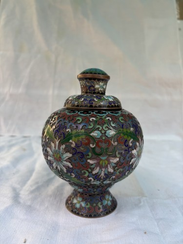 Pot vase chinois émaillé