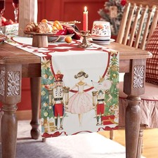 Nappe De Table De Noël En Coton Décorations Centre De Table Noël Odette 7145