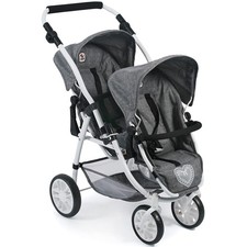 Bayer Chic 2000 691 76 Le buggy Twinny pour poupées, Anthracite