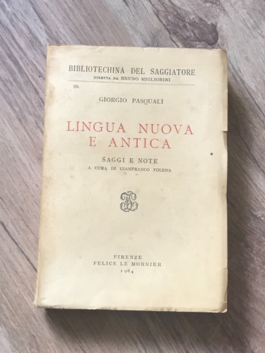 Lingua nuova antica - nuova, e