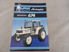 catalogue feuillet  lamborghini 674 tracteur 1985