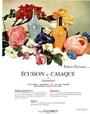Publicité ancienne parfum Ecusson et Casaque 1959 Jean d'Albret issue magazine
