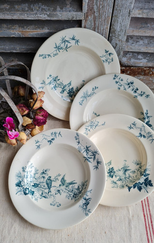 Anciennes assiettes creuses - 4,