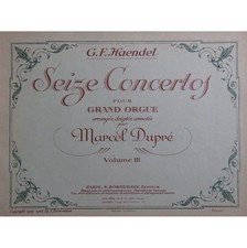 HAENDEL G. F. Seize Concertos 3e Volume Orgue 1942