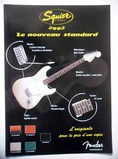 PUBLICITE-ADVERTISING :  Guitare FENDER Squier 2002