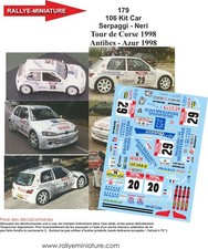 DECALS 1/43 REF 0179 PEUGEOT