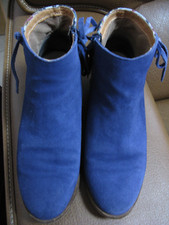 boots femme nubuck bleu