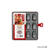 MOULE 12 MADELEINES plaque ACIER ANTI ADHERENT  ROUGE