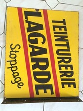 Plaque émaillée Enseigne Double Face A Potence Teinturerie Lagarde 62x50